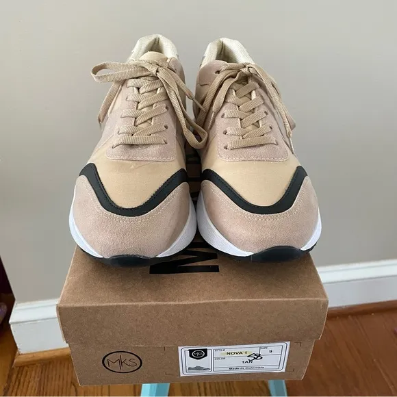 Maker’s Fashion Now Nova 1 Sneakers Tan Black Women’s 9 Fits like 8.5