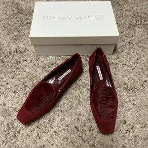 Manolo Blahnik artura suede and calf hair flats