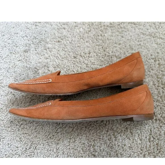 Manolo Blahnik Suede Flat Loafers 37