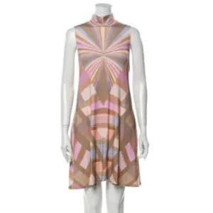MARA HOFFMAN Prism Turtleneck Swing Dress Size Small