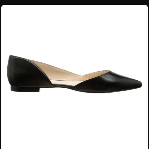 Marc Fisher LTD Sunny D'Orsay Pointed Toe Leather Flats Size 5