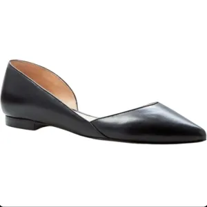 Marc Fisher LTD Sunny D'Orsay Pointed Toe Leather Flats Size 5