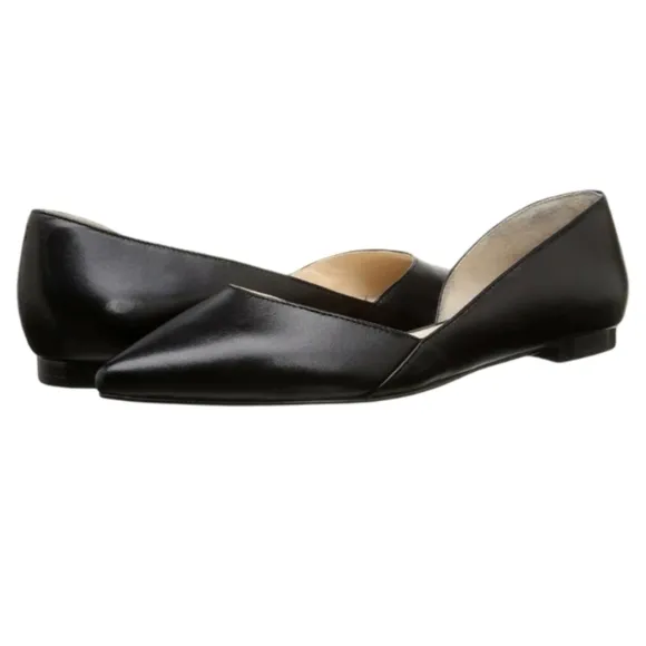 Marc Fisher LTD Sunny D'Orsay Pointed Toe Leather Flats Size 5