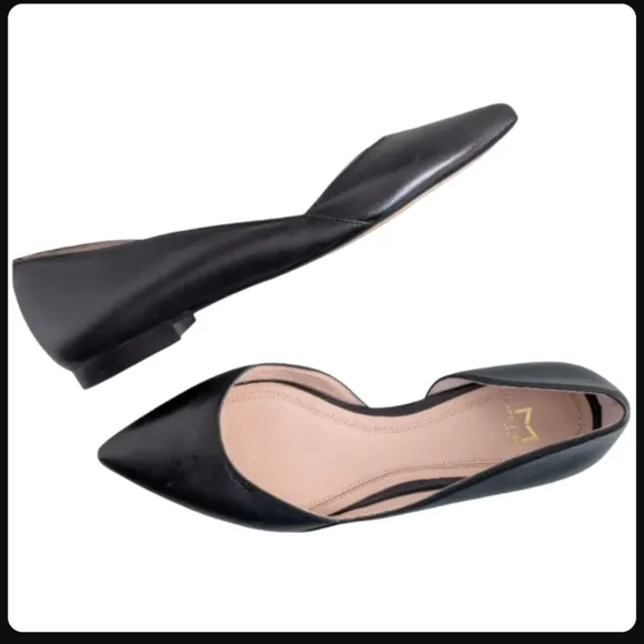 Marc Fisher LTD Sunny D'Orsay Pointed Toe Leather Flats Size 5