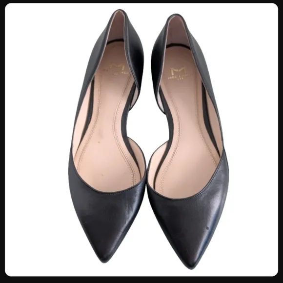 Marc Fisher LTD Sunny D'Orsay Pointed Toe Leather Flats Size 5