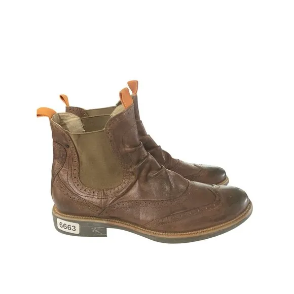 Mark Nason U rock lounge men's size 9.5 brown leather Chelsea Wingtip Boots