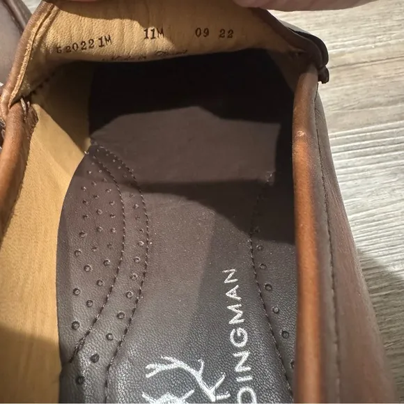 Martin Dingman Addison Calf Leather Horse Bit Loafers in Chocolate