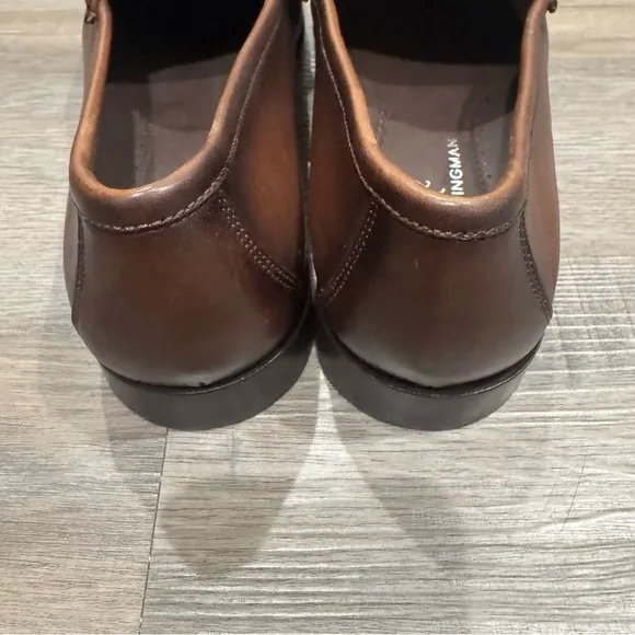 Martin Dingman Addison Calf Leather Horse Bit Loafers in Chocolate