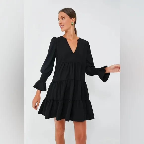 Medium Tuckernuck Pomander Place Black Crepe Kenzo Dress