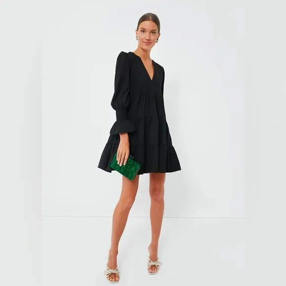 Medium Tuckernuck Pomander Place Black Crepe Kenzo Dress