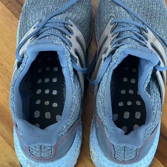 Mens Adidas Ultraboost 4.0 Tech Ink Glow Blue Running Shoes‎ Sneakers Size 12 M