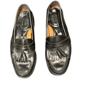Mens G.H. Bass &amp; Co. Weejuns Black Leather Kiltie Tassel Loafers Sz 8M. Preowned