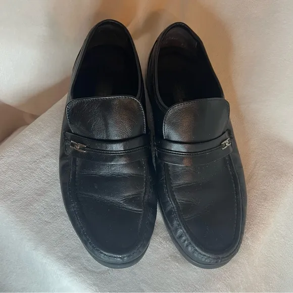 Men’s Hush Puppies Sutton Black Loafers Size 10 W-preowned
