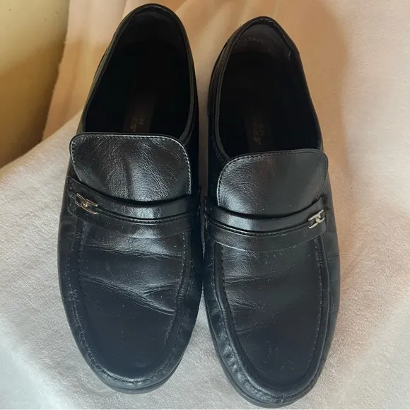 Men’s Hush Puppies Sutton Black Loafers Size 10 W-preowned
