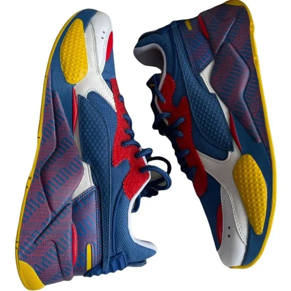 Men’s Sneakers Size 11 Puma RS-X Subvert 37186001 White/Galaxy Blue Hi Rik Red