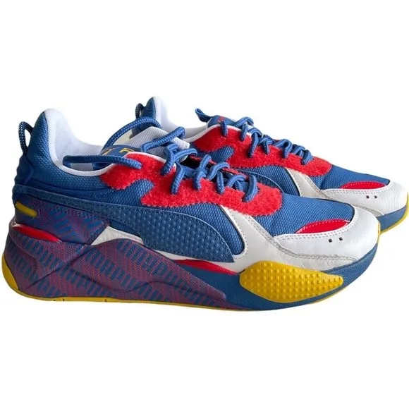 Men’s Sneakers Size 11 Puma RS-X Subvert 37186001 White/Galaxy Blue Hi Rik Red