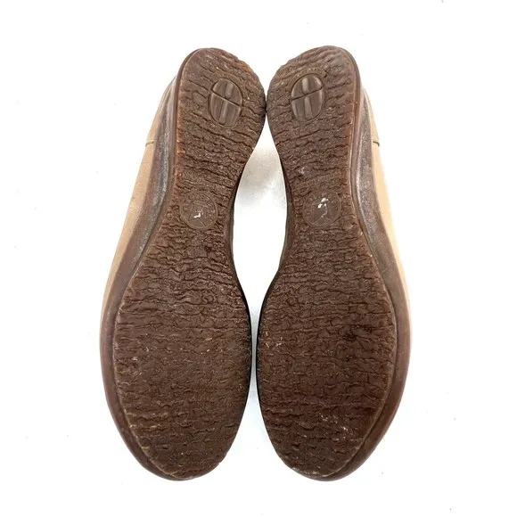 Mephisto Francia Nubuck Leather Perforated Flats Slip-On Cut-Out Taupe Size 9.5