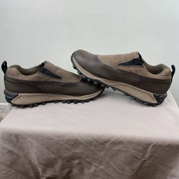Merrell boots men's 9.5 brown slip on thermo snowdrift moc waterproof