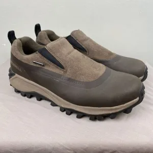 Merrell boots men's 9.5 brown slip on thermo snowdrift moc waterproof