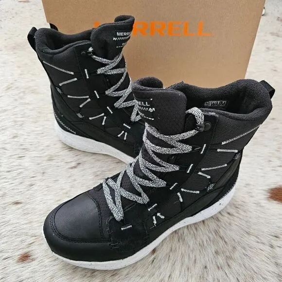 Merrell Bravada 2 Thermo Women's Waterproof Mid Hiking Boots Black Size 9 NEW