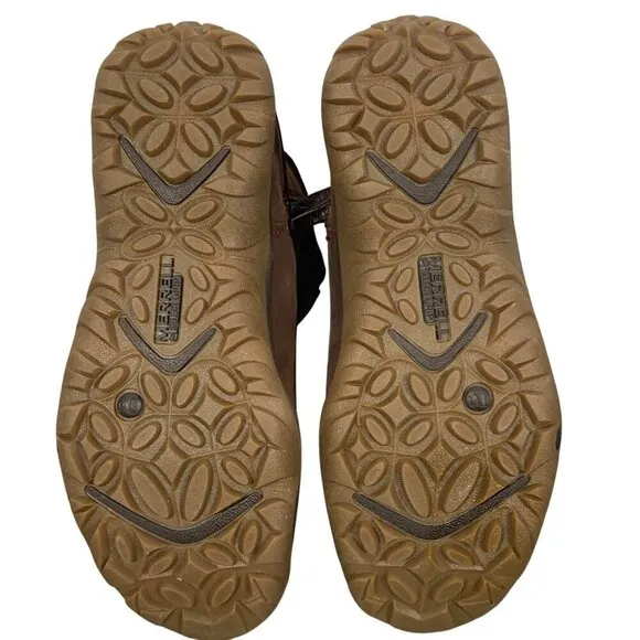 Merrell Dewbrook Zip Snow Boots Waterproof Insulated brown women’s 7 outdoor