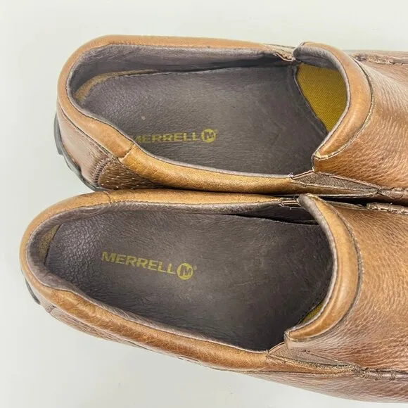 Merrell  Mens Rally Dark Earth Moc Toe Slip on Loafers Size 12 M