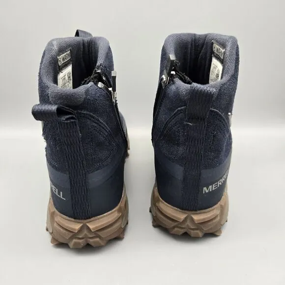 Merrell Men's Sz 7 Blue Thermo Snowdrift Zip Mid Boot Waterproof Warm Leather