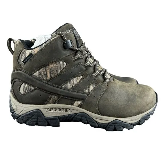 Merrell Moab Timber Thermo 6&quot; WP SR Espresso Brown Boots Men's Size 12