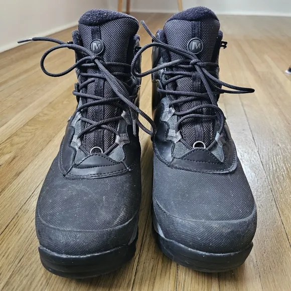 Merrell Thermo Adventure Ice  6&quot; waterproof boots 200g insulated black gray 11.5