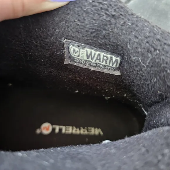 Merrell Thermo Adventure Ice  6&quot; waterproof boots 200g insulated black gray 11.5