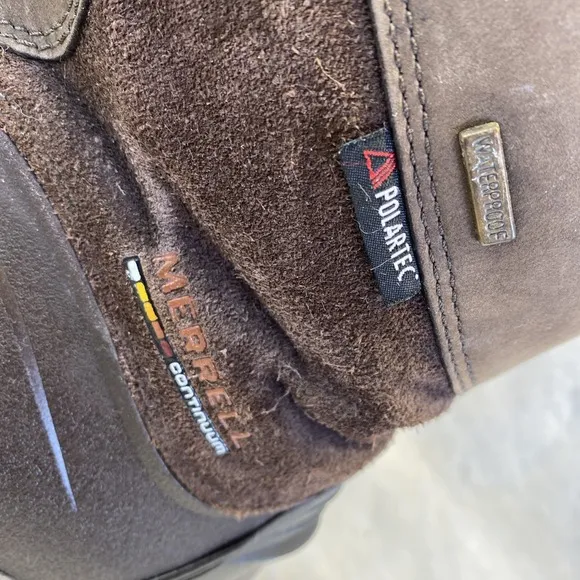 Merrell Vibram Thermo Juneau Boots Insulated Waterproof Zip Brown Size 12 Zip