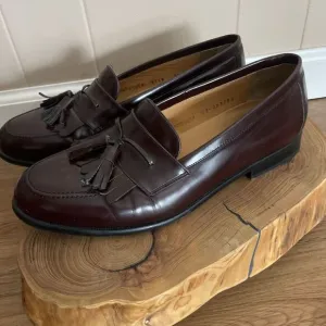 Mezlan Men's 8.5 Santander Kiltie Mahogany Leather Tassle Loafers Dress Shoes‎