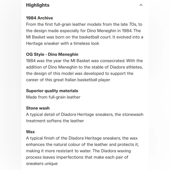 MI BASKET USED Heritage Shoe