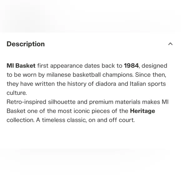 MI BASKET USED Heritage Shoe