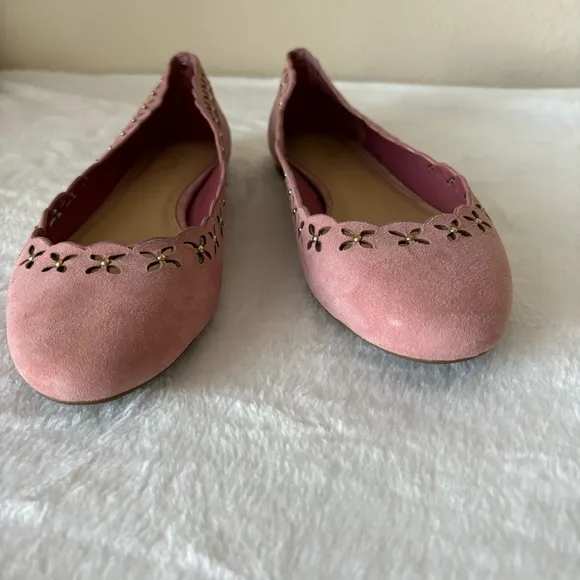 Michael Kors THALIA Ballet Flats Pink Suede size 7M