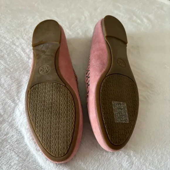 Michael Kors THALIA Ballet Flats Pink Suede size 7M