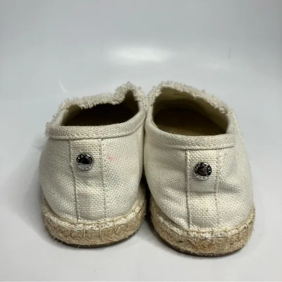 Michael Michael Kors white canvas espadrille flats size 8