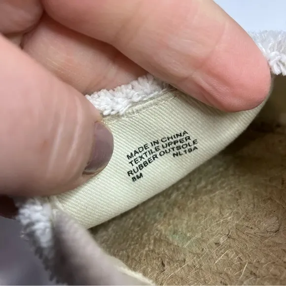 Michael Michael Kors white canvas espadrille flats size 8