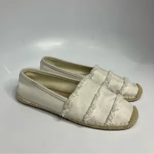Michael Michael Kors white canvas espadrille flats size 8