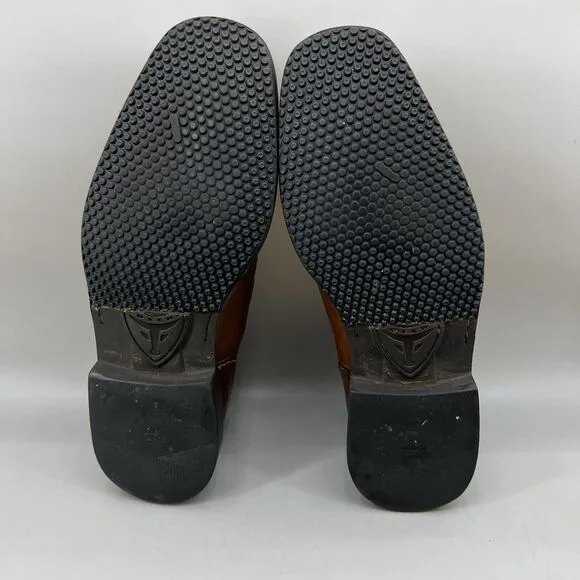 Michael Toschi Slip On Loafers Men Size 8 Brown Leather Low Top Carbonlite Shoes