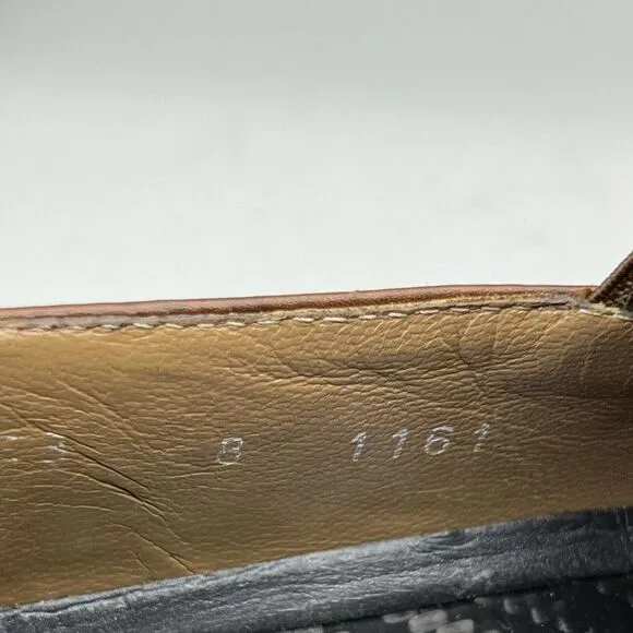 Michael Toschi Slip On Loafers Men Size 8 Brown Leather Low Top Carbonlite Shoes