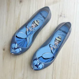 Mini Melissa Silver Cinderella Flats. Great Condition. See Mark. Size 13
