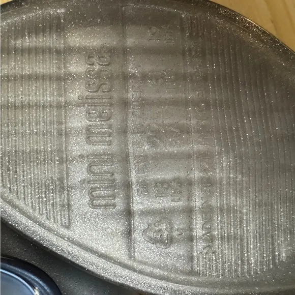 Mini Melissa Silver Cinderella Flats. Great Condition. See Mark. Size 13