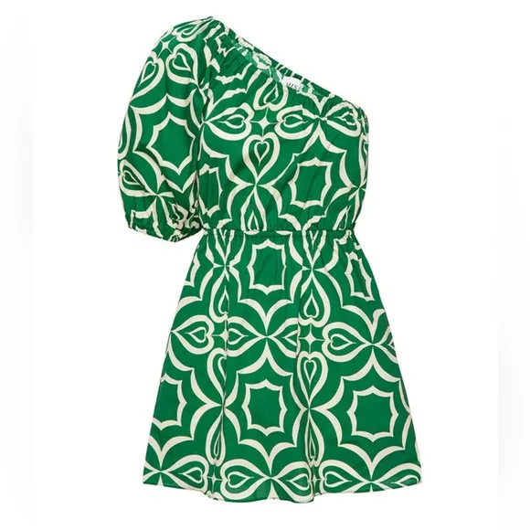 MISA Tessa Dress- in Green Mosaic Tile