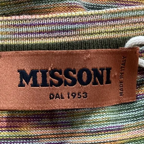 Missoni Slub Crewneck T-Shirt in Multicolor Cotton