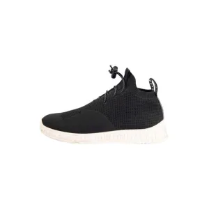 MIU MIU Black Mesh Pull Loop Logo Accent Lace-Up Socks Sneakers Size EU 37 US 7