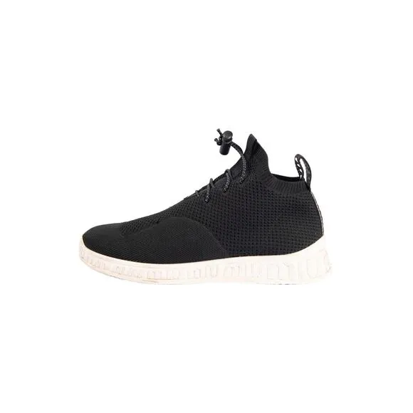 MIU MIU Black Mesh Pull Loop Logo Accent Lace-Up Socks Sneakers Size EU 37 US 7