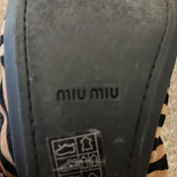 Miu Miu Tiger Print Leather Ballet Flats with Bows