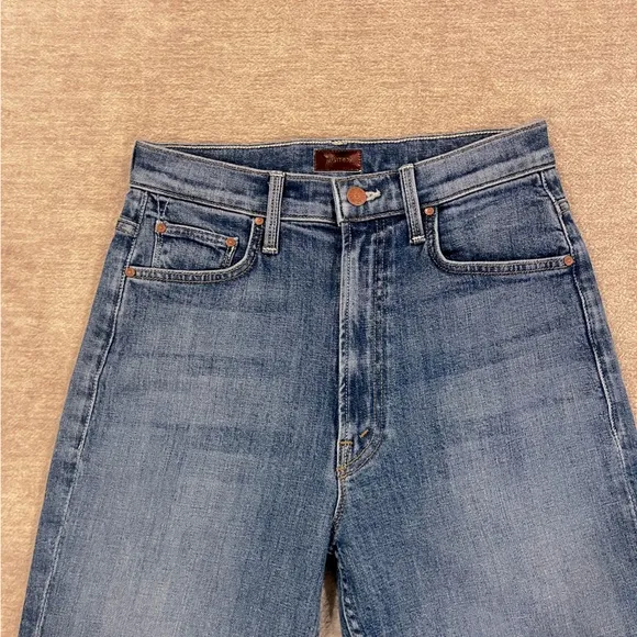 Mother Denim High Waisted Rider Ankle Step FrayWash: Loafers And Lassos 26