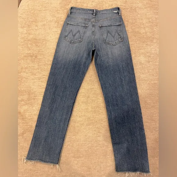 Mother Denim High Waisted Rider Ankle Step FrayWash: Loafers And Lassos 26